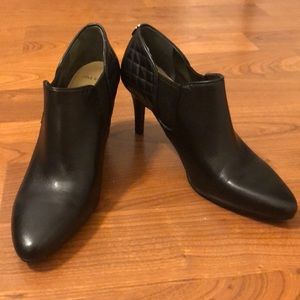 Black Leather Quilted Cole Haan Booties